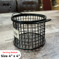 French Fries Basket, French Fries & Snack Basket - Metal Food Bucket with Strainer, Perfect for BBQ, Restaurants, and Home Use |  Fries Basket - Fast Food Bucket for Fries, Chicken, Chips, and Snack Serving. 