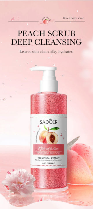 SADOER%20Honey%20Peach%20Vitamin%20C%20Fruit%20Skin%20Hydrating%20Body%20Wash%20Scrub%20Exfoliating%20Lightening%20Whitening%20Shower%20Gel%20300ml%20-%20Image%202