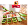 Pack of 12 High Quality Nicer Dicer 12 in 1 Salad Vegetable Fruit Slicer Shredder Cutter Peeler Chopper Kitchen Tool Set. 