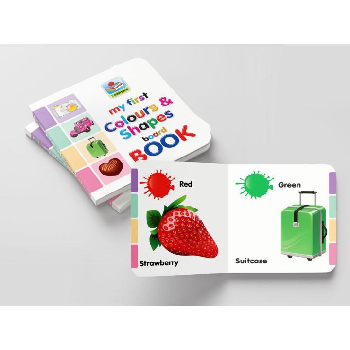 Little Board Book of "Colors & Shapes" for kids - Pocket Size - Hard Bound - Premium Quality