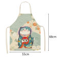 Cooking Bib Breathable Decorative Animal Pattern Kitchen Long Chef Bib. 