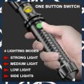 Wolf Tooth Stick Flashlight Strong Charging Light - Outdoor Super Bright Multi Functional Telescopic Self Defense and glass breaker Rough and Tough Quality. 