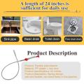 Stainless Steel Hair Catching Drain Cleaner Wire Spring Sink Cleaning Stick. 