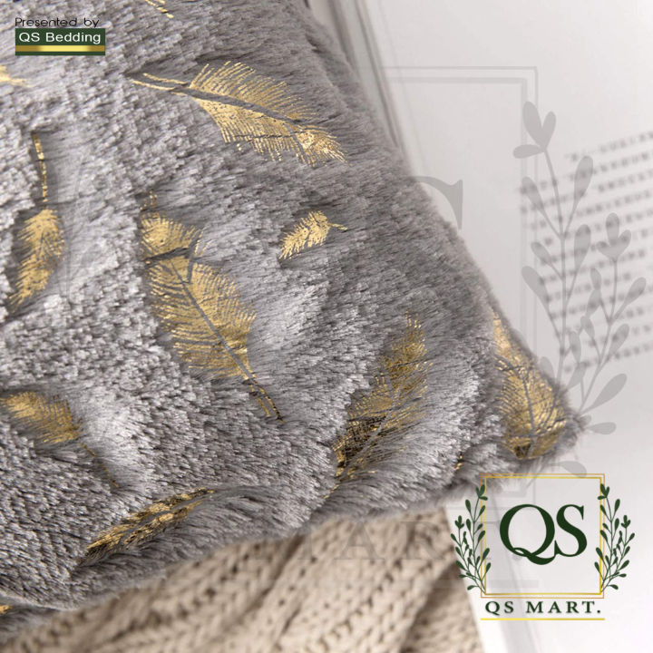 QS%20Decorative%20Super%20Soft%20Square%20Faux%20%20with%20Gold%20Feathers%20Gilding%20Leaves%20Cushion%20Covers%20Cases%20Soft%20Fuzzy%20Cute%20Pillowcase%20for%20Couch%20Sofa%20Bed,%2012x20%20Inch%20%7C%20QS%20Bedding%20-%20Image%205