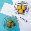 Golden Luxury Fruit Basket Countertop Fruit Vegetable Basket Bowl for Kitchen Counter, Metal Wire Countertop Fruit Bowl Basket Holder for Kitchen | Gold Modern Storage Table Centerpiece with Wood Stand | Home Décor 1pcs. 