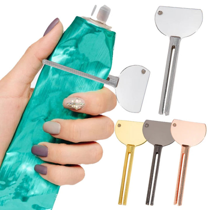Toothpaste Squeezer Metal Tube Squeezer Stainless Steel Rolling Toothpaste Squeezer Accessories Lazy Multifunctional for Cream
