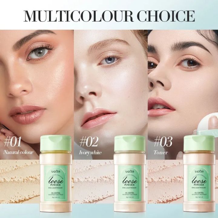 SADOER Oil Control Mineral Loose Powder Peppermint Makeup Setting ...