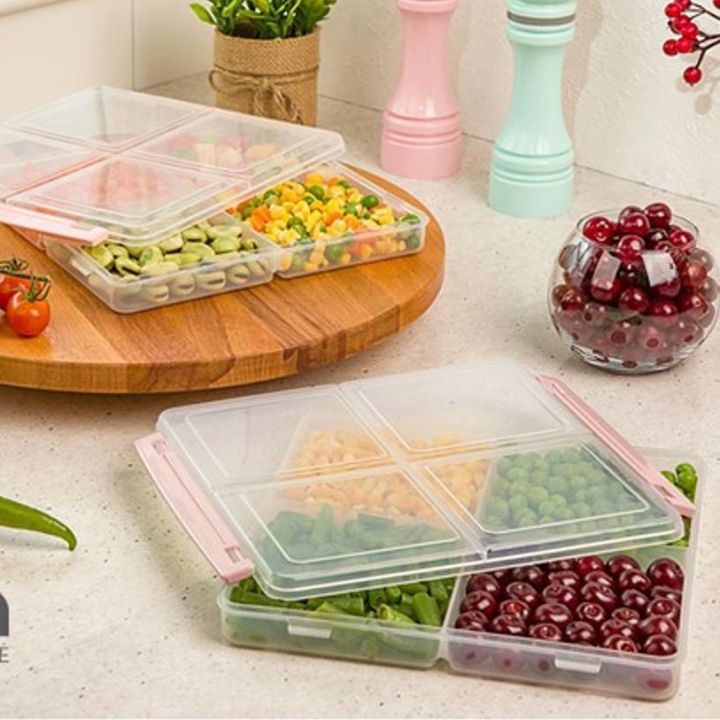 Section Freezer Box With Lid ,Plastic Food Storage Containers