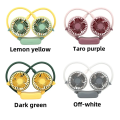 TRIMUX  USB Rechargeable Wearable Portable  Neckband Double Fan Personal Neck Fans. 