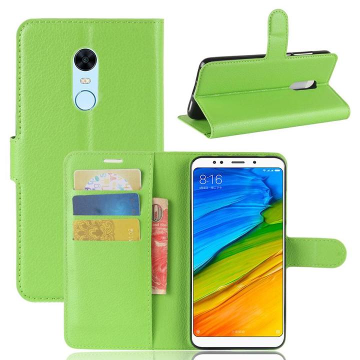 PU Leather Cover For Xiaomi Redmi 5 Plus Case Flip Magnetic Closure Stand Wallet Phone Casing