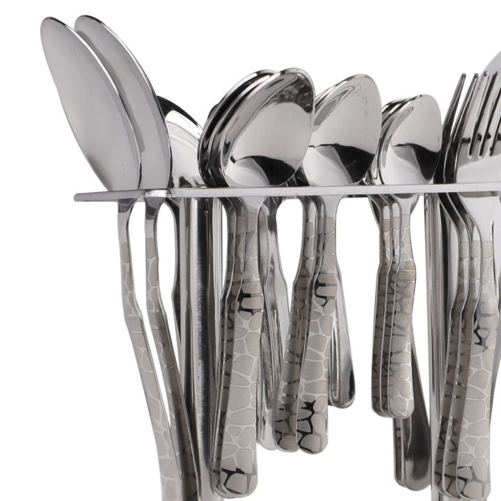 Dinnerware Spoon Set Dining 29 Pcs Stone Design Cutlery Set Wedding Gift Jahaiz Gift