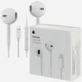 ORIGINAL EARPODS LIGHTNING CONNECTOR iPhone Handsfree ( LIGHTNING & 3.5MM ) | Built-In Microphone / Colour White | Compatible On ( iPhone 7,7Plus, 8, 8 Plus, X Series, 11 Series, 12 Series, 13 Series, 14 Series ). 