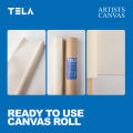 Tela Art - Artist Canvas Roll 5.2ft x 16.2ft / 1.5 meter x 5 meter. 