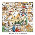 MX/50pcs tiger Sticker for Planner Album Scrapbooking Stationery Waterproof Decals for Laptop Kid's Gift. 