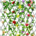 Topsky Artificial Fake Silk Rose Flower Ivy Vine Hanging Wedding Décor Party Home Garden Supermarket Decoration. 