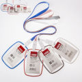 Acrylic Name Neck Badge Holder Crystal Transparent Exhibition Name Tag Case ID Card Holder with Lanyard For Student Staff. 