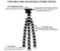 TechKart Large Gorilla Pod Flexible Tripod Stand Mini Octopus Tripod (10 inches) With Free Mobile Holder for Mobile DSLR Gopro - Large Size (10 inches). 