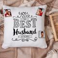 Printed Customized Cushion Personalized Pillow Silk With Best Husband Print. 