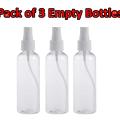 Pack of 3 Empty Plastic Spray Bottle 120 ml refillable empty clear spray bottles Empty Plastic Spray Bottle 120 ml refillable empty clear spray bottles Rose Water Spray bottles. 
