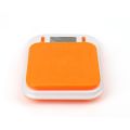 ASLOR 15KG KITCHEN WEIGHING SCALE WITH TEMPERATURE METER (IN DISPLAY) ORANGE COLOR. 