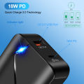 PD18W QC3.0 USB Phone Charger Fast Charging Dual Port LED Travel Charger hot sell. 