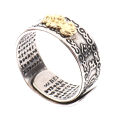 Feng Shui Pixiu Mani Mantra Protection Wealth Ring Best Lucky Adjustable Jewlery. 
