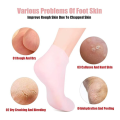 Silicone Moisturizing Heel Socks for Dry Cracked Feet Reusable Gel Foot Care Sleeves. 