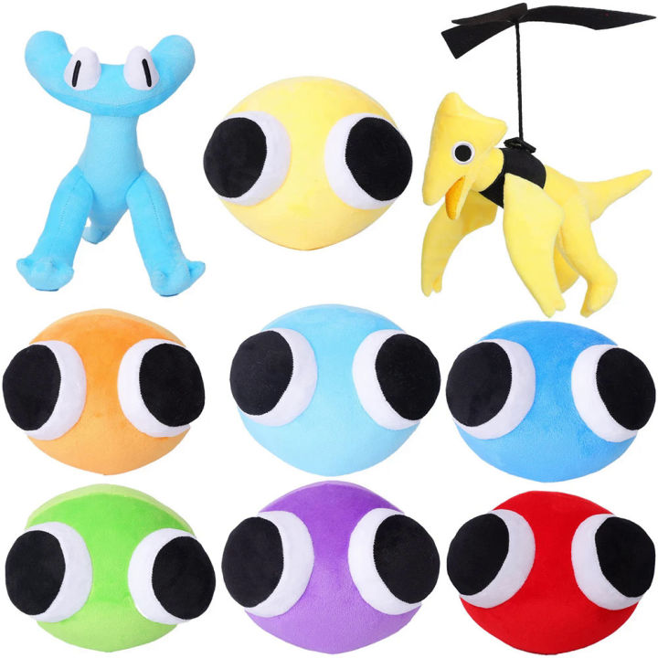 【Mascaraara】Rainbow Friends Chapter 2 Yellow Cyan Monster Plush Toys Blue Lookies Anime Cartoon Stuffed Plushie Game Character Kids Christma