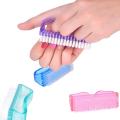 PACK OF 2 Mini Nail Art Brush Dust Remove Fingernail Cleaning Brush For Nail Beauty Plastic Handle Grip Nail Brushes Pedicure Manicure Nail Brush Hand Feet Fingernail Scrub Scrubbing Cleaning Tools Cleaner for Nail Art. 