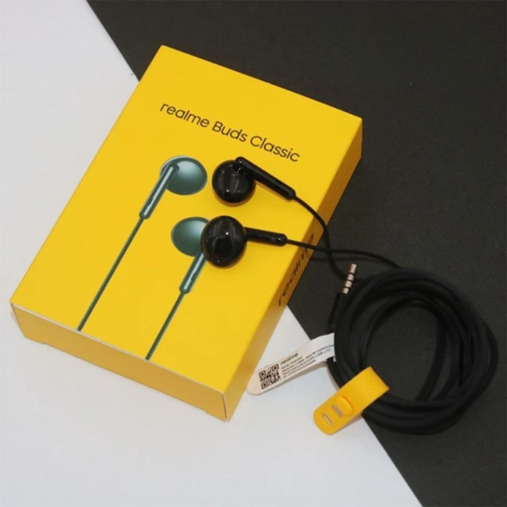 Realme Buds Classic Earphone In-Ear Earbuds Wired Control With Mic - Original
