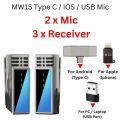 Wireless MIC Type C/IOS/Android/USB/AUX 3.5mm Mic K8/K9/K13/SX8/SX9/K15/K35/M15 Wireless Single/Double Microphone For Interview, Vlogging , Podcast. 