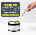 Pack of 12 Medium Wooden Wicks for Candle Making 4 inch, Eco-Friendly, Ideal for Small to Medium Containers. 