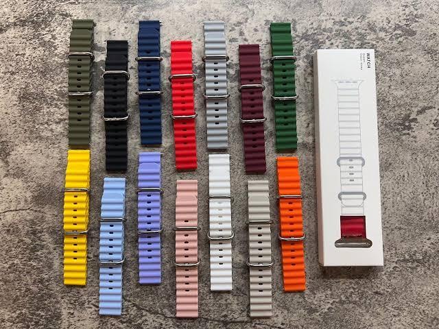 Silicone Ocean Band Strap for Smart Watch Ultra 8 7 6 5 4 SE 45mm 49mm 44mm 42mm
