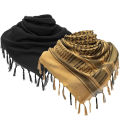 【Poggioio】Tactical Arab Shemagh Scarf Outdoor Hiking Army Desert Scarves Muslim Hijab for Men Women Windproof Scarf With Tassel. 
