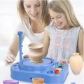Pottery Playtime: Educational DIY Pottery Wheel Kit for Kids - Battery-Powered Fun. 