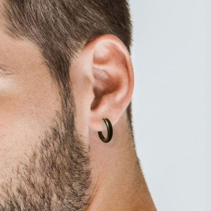 1%20Pair%20(2%20Pcs)%20Hoop%20Stud%20Earrings%20Set%20-%20Unisex%20Stainless%20Steel%20Earrings%20for%20Boys%20Ear%20Tops%20for%20Boys%20%20-%20Black%20Earrings%20for%20Girls%20-%20Ear%20Rings%20for%20Boys%20Earings%20-%20Bts%20Jewellery%20-%20Image%204