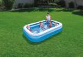 BESTWAY 54006 Family Rectangular Inflatable Pool, 8'7" x 69" x 20", Blue/White. 