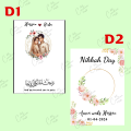Customized Nikkah/Wedding Cards without Chocolate/Nikkah Cards for Tasbeeh Counter/Nikkah Cards for Candy /Wedding Cards for Chocolate/Wedding Cards for Tasbeeh Counter/Wedding Favors Cards. 