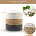 Cotton Rope Plant Basket Modern Woven Storage Basket,7.8inch x 7.8inch Decorative Flower Pots with Handle Home Decor. 
