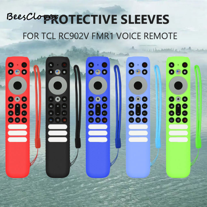 BeesClover Silicone Remote Protective Case Replacement Controller Sleeve With Lanyards Compatible For TCL RC902V FMR1 Remote Controls