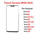 Outer Screen For Huawei Mate 60 50 30 Lite 10 Pro 20 X 20X Touch Panel LCD Display Front Glass Cover Repair Replace Parts + OCA. 