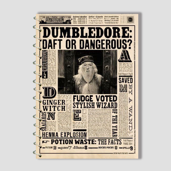 Spiral Notebook A4 or A5  -  Harry Potter Cover