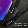 Oppsee Micro USB Type C Fast Charger Shape Cable for Sumsang Galaxy S21 S20 Huawei Type-c L Elbow Android Mobile Phone Wire. 
