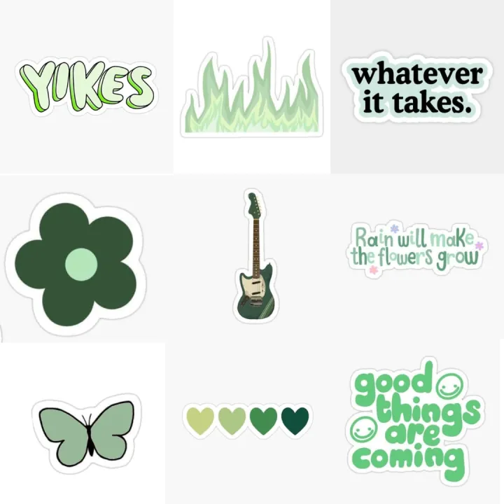 25pcs%20GREEN%20AESTHETIC%20sticker%20pack%20based%20on%20cool%20trendy%20stickers%20and%20music%20ideal%20for%20journaling,%20guitar,%20diaries,%20notebooks,%20phone%20covers,%20laptops,%20skateboards%20aesthetic%20girly%20green%20aesthetic%20cute%20-%20Image%206