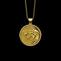 CHENGXUN Witcher Geralt of Rivia Medallion White Wolf Necklace for Men Women Gift Mens Birthday Pendant Vintage Gwynbleidd. 