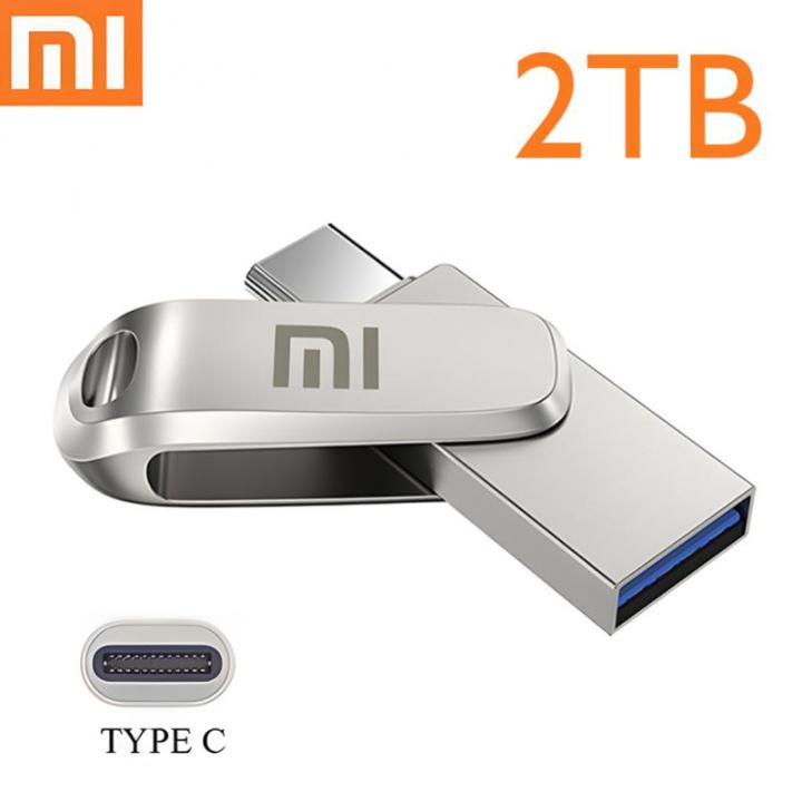 Xiaomi 2in1 Pendrive USB Flash Drive 1TB 2TB 128GB for TYPE-C PC High Speed USB 3.0 Stick Memory Stick All Metal Dual Interface