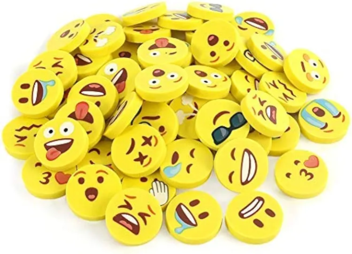 Smiley%20Face%20Erasers%20for%20Kids%20/%20Cartoon%20Eraser%20Emoji%20Stylish%20Erasers%20for%20Girls%20&%20boys%20/%20Cute%20Pencil%20Erasers%20(Random%20Emoji)%20-%20Image%205