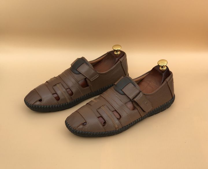 Pure Leather Roman Sandal For Men Color Brown Daraz.pk