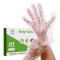 gloves pair 100pc 50pairs large | Plastic Gloves Disposable 100 pcs - Transparent disposable gloves for kitchen hand gloves - Use and Throw Gloves - Polythene Cleaning Gloves - Plastic hand gloves for Cooking,Hair dyeing,Cleaning. 