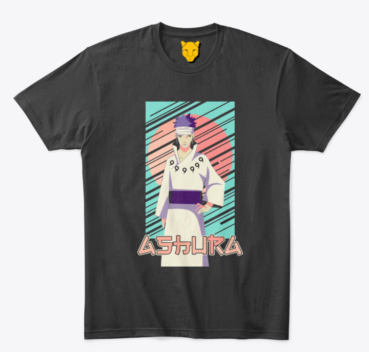 Tee Mammal - Ashura Senju Naruto Men's Black Graphic Anime T Shirt - Customized